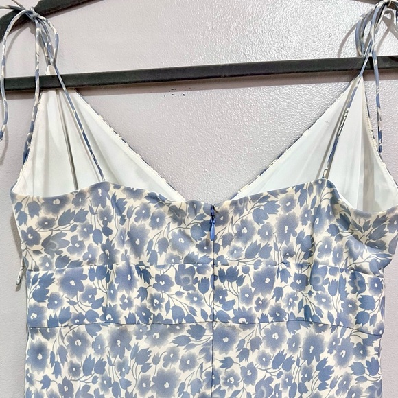 NWT J.Crew Powder Blue 100% Silk Floral Spaghetti Strap Sundress MSRP$128 - Picture 11 of 16